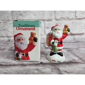 1995 cvs traditions Christmas ornament Santa Claus